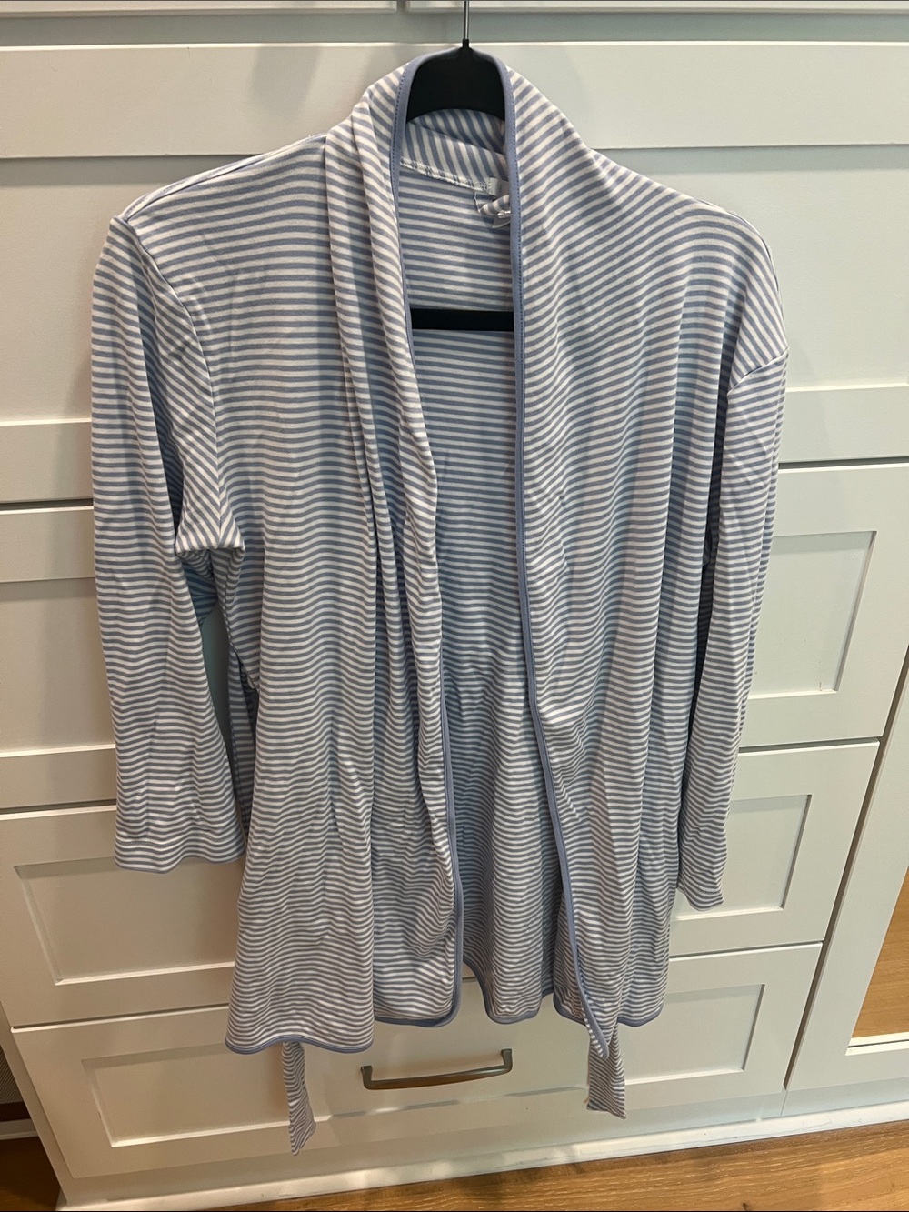 Light Blue & White Striped Robe